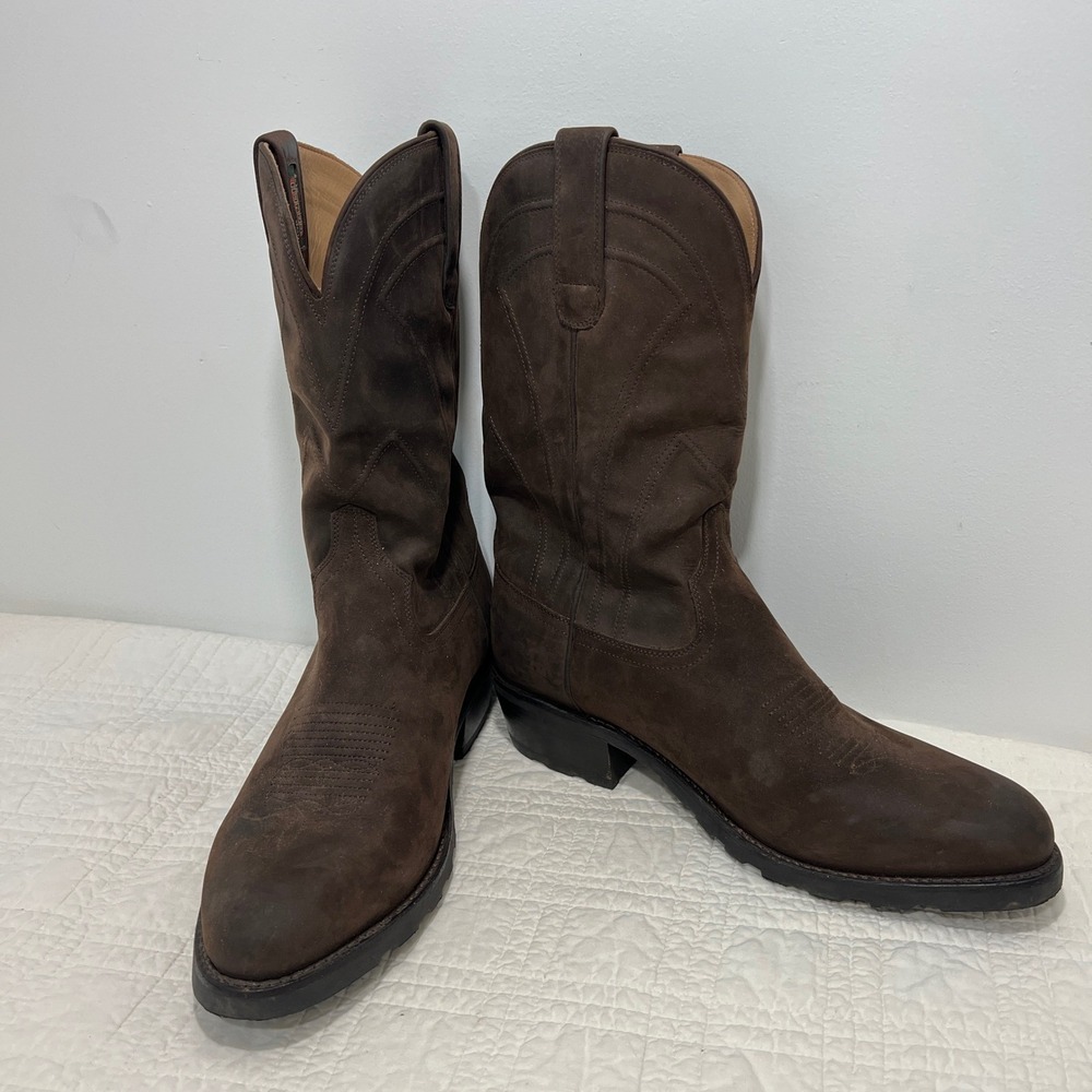 Tecovas The Bandera Dark Brown Umber Oiled Bovine Leather Cowboy Boots Mens 13 D